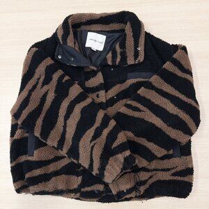 American Eagle Zebra Print Teddy Fleece Jacket – Size Small